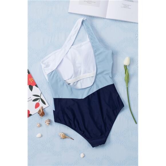 Full Size Cutout Color Block Sleeveless One-Piece Swimwear - Picture 6 of 6